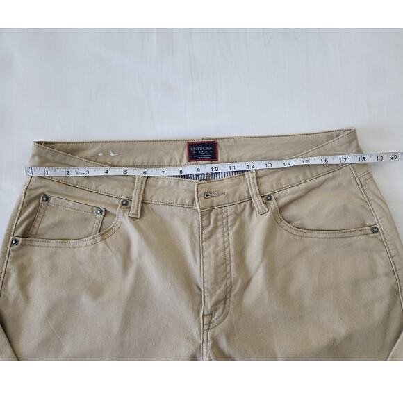 Untuckit Mens Tan Pants Straight Fit W34 L30 - Picture 6 of 10